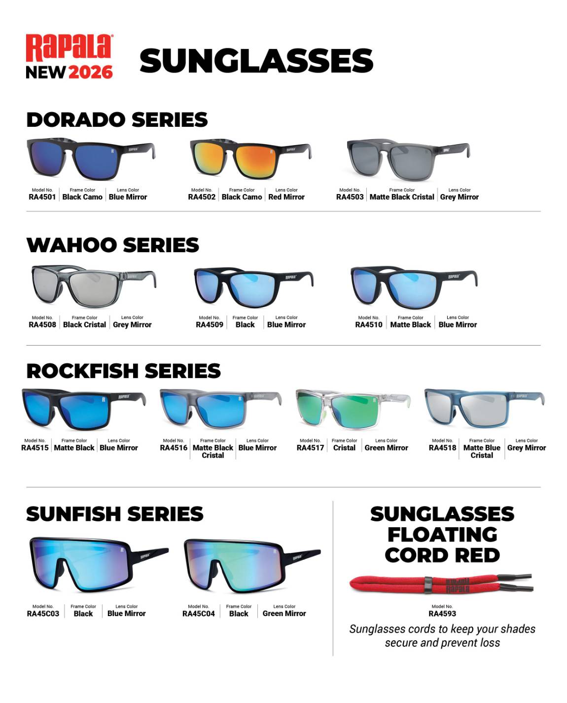 แว่นตา Rapala 2026